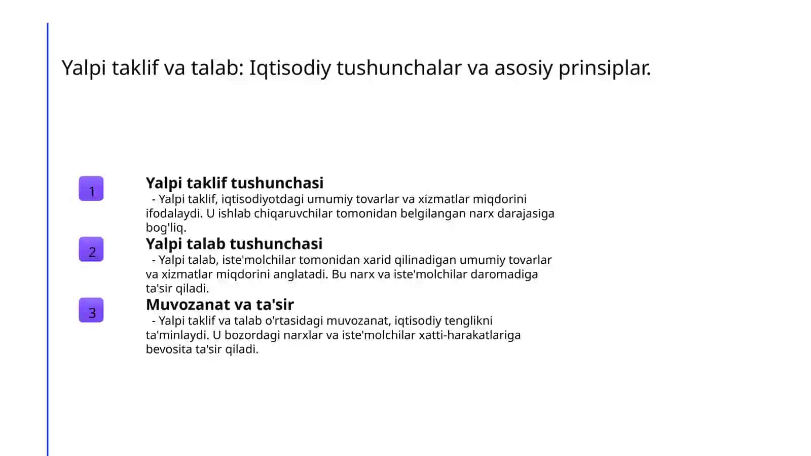 Yalpi taklif va talab: Iqtisodiy tushunchalar va asosiy prinsiplar 3