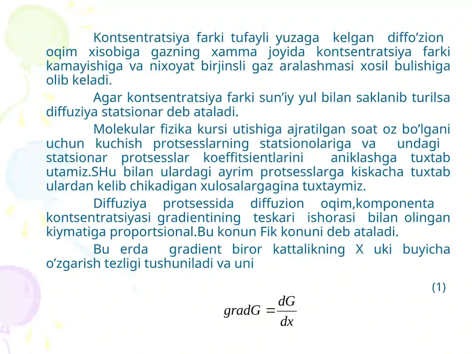 DIFFUZIYA. FIK QO`NUNI 3
