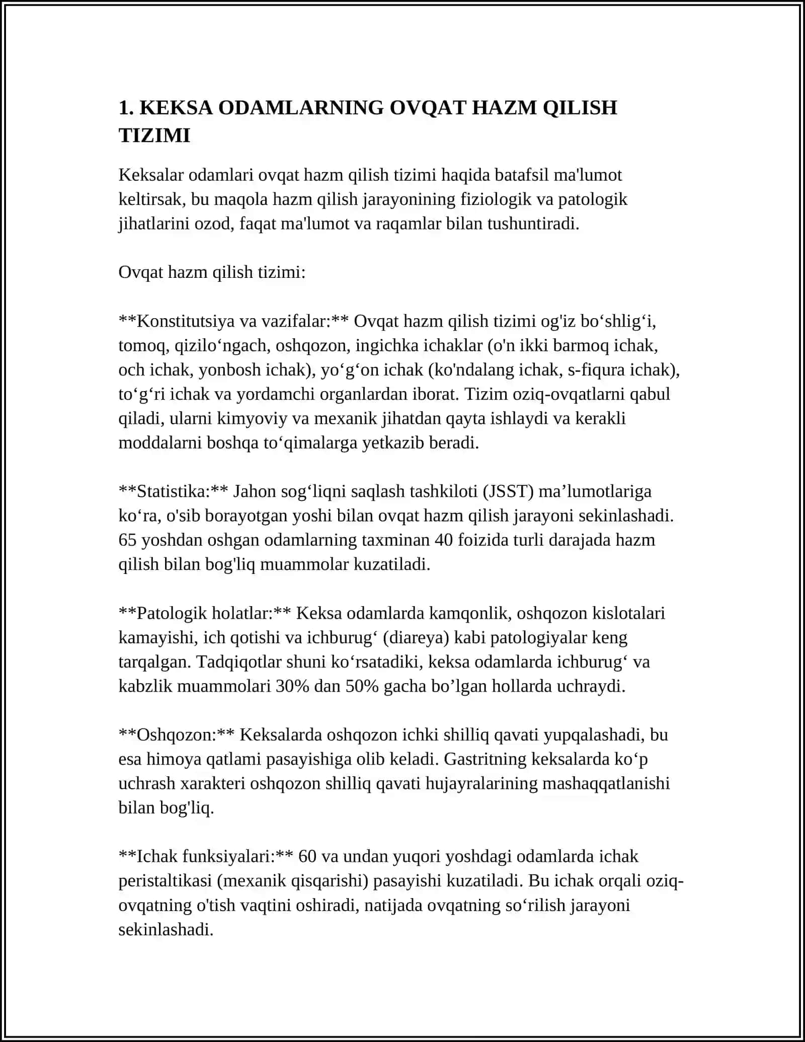 KEKSA BEMOR. KEKSA ORGANIZMING FIZIOLOGIK XUSUSIYATLARI 3