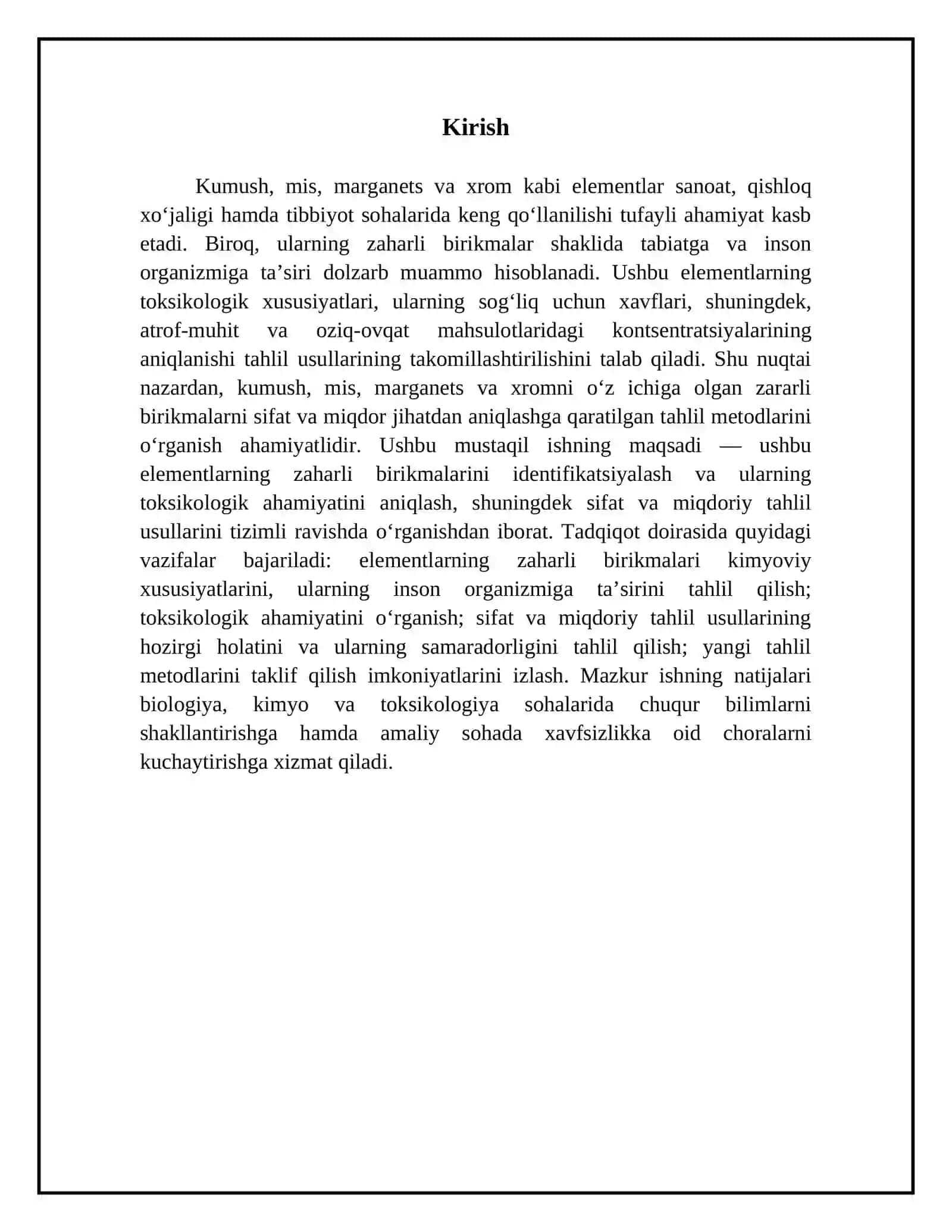 Kumush, mis, marganets, xrom elementlarini saglovchi zaharli birikmalar, ulami toksikologik ahamiyati 3