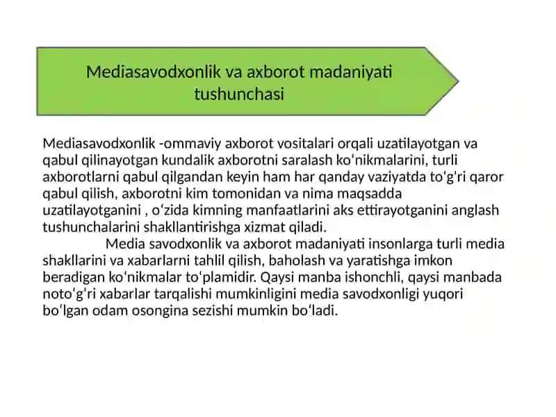 Yangi oʻzbekistonda mediasavodxonlik va axborot madaniyatining  oʻrni va ahamiyati 3