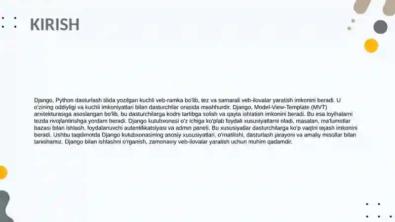 Pythonda Django kutubxonasibilan ishlash 3