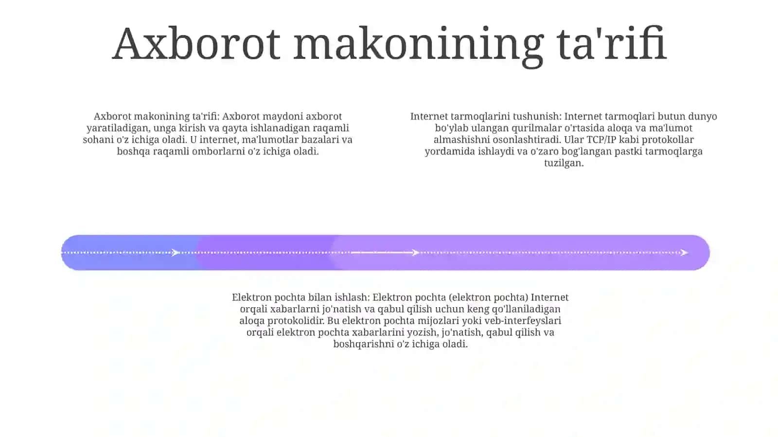 Internet Tarmoqlarida Axboro Makoni Haqida Tushuncha Berish. Elektron Pochtalar Bilan Ishlashni OʻRgatish 3