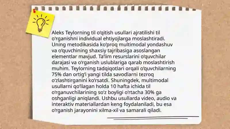 Aleks Teylor va Grammatik-yozma tarjima metodi 3