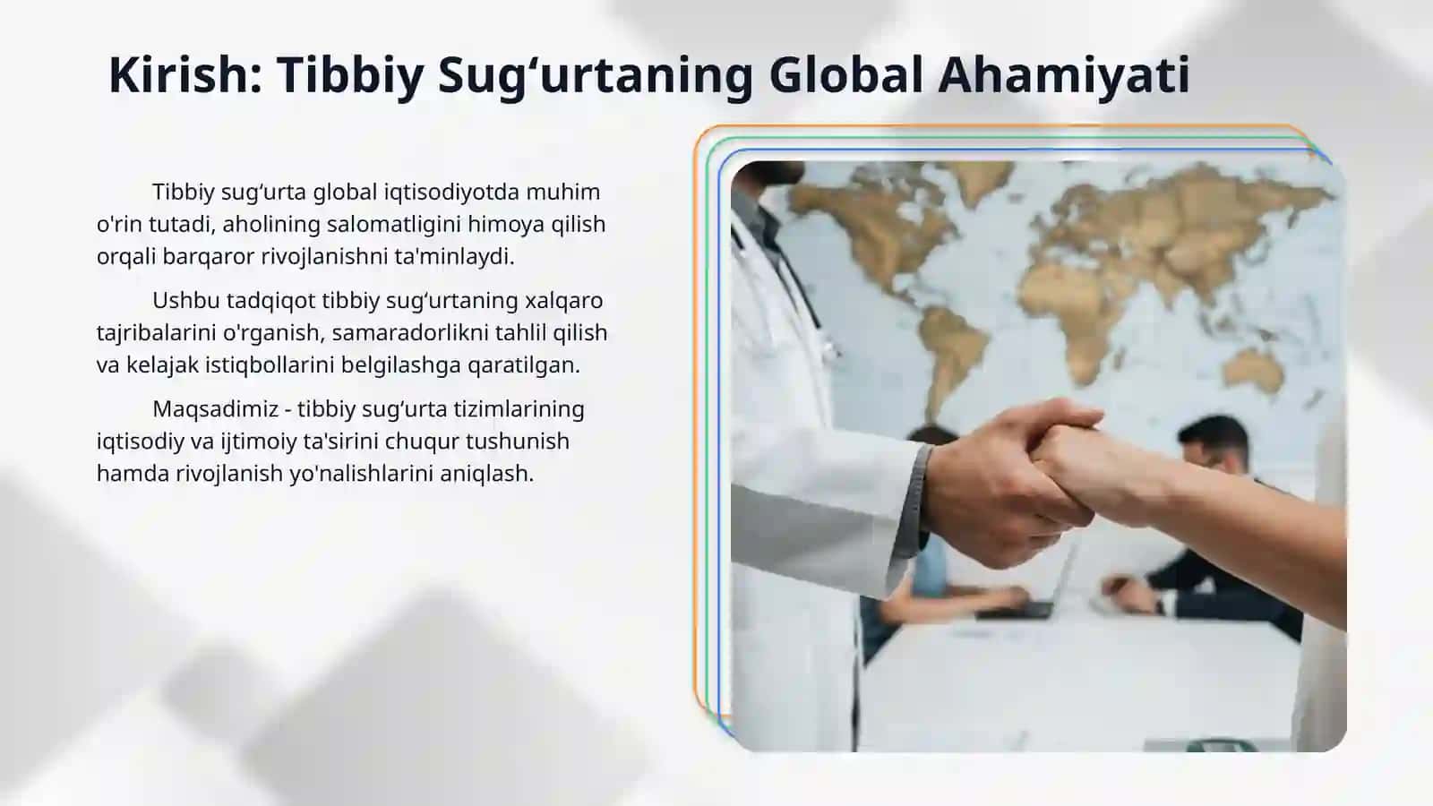 Dunyo mamlakatlarida tibbiy sugʻurtaning amal qilishi 3