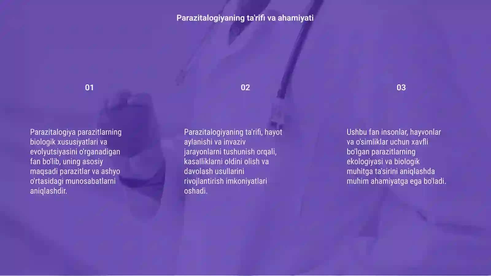 Parazitalogiyaning biologik asoslari 3