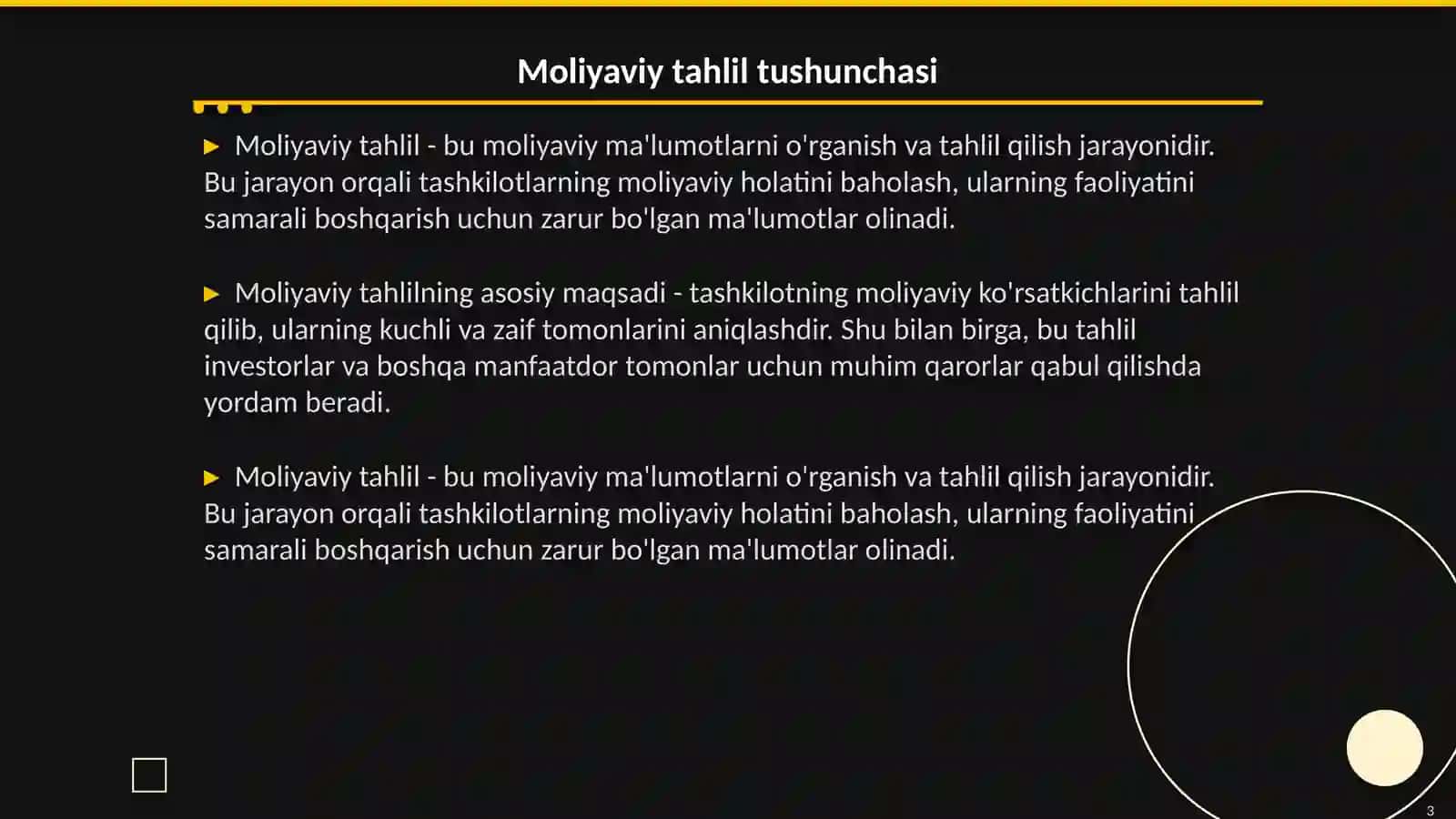 Moliyaviy tahlilning shakllari va xususiyatlari 3