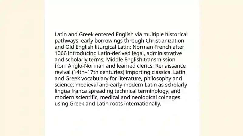 The influence of Latin and Greek on English terminology; Abdulatif Sarimsaqov 3