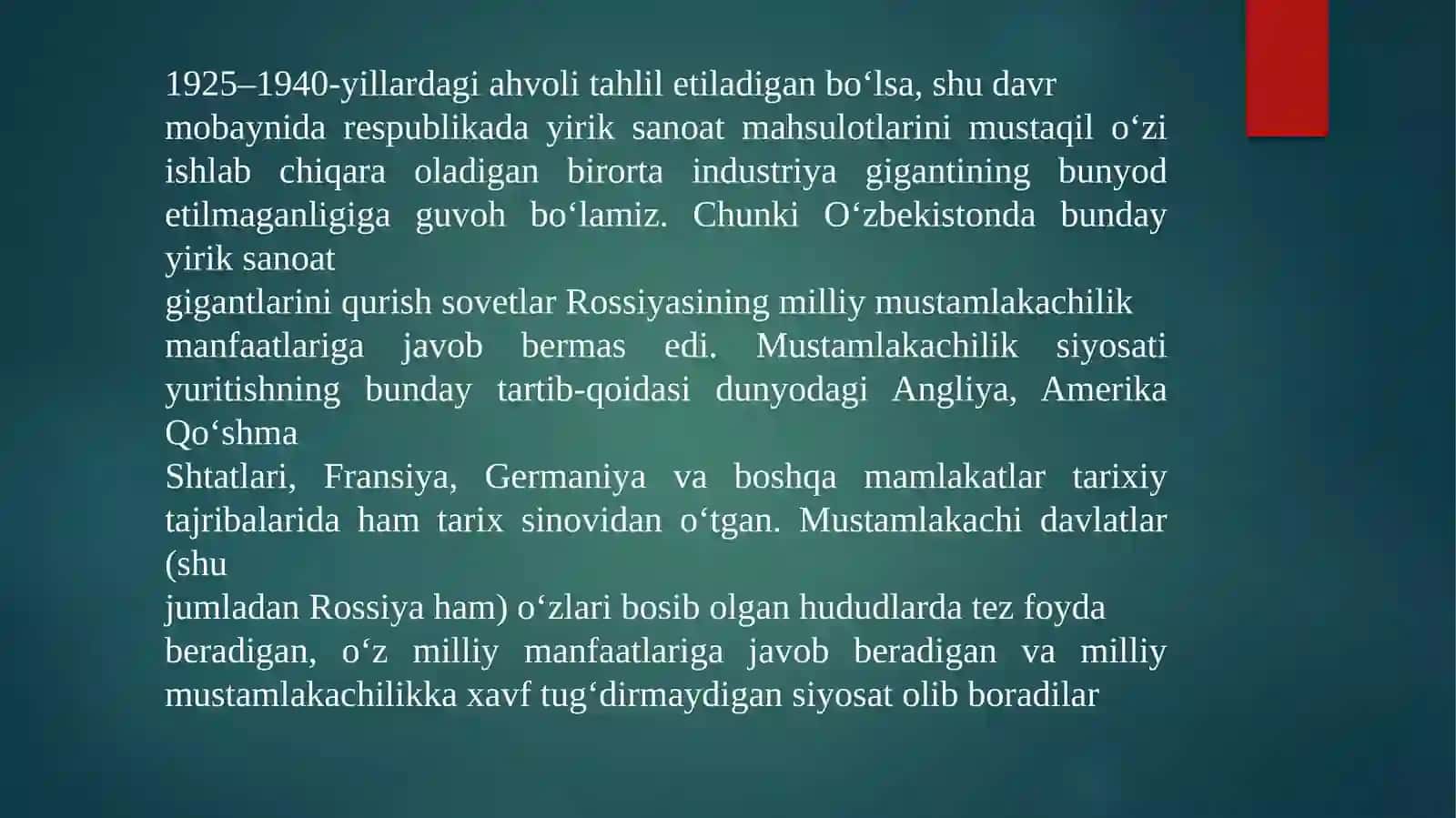 O‘zbekiston 1925-1941 yillarda. Majburiy jamoalashtirish fojialari. O‘zbekiston SSSRdagi ijtimoiy o‘zgarishlar 3