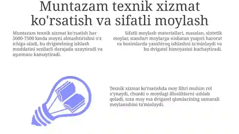 Avtomobil Transporti vositalarining xizmat muddatini oshirish usullari 3
