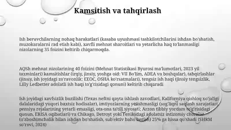 Mehnat nizolari va ularni tatbiq etish 3