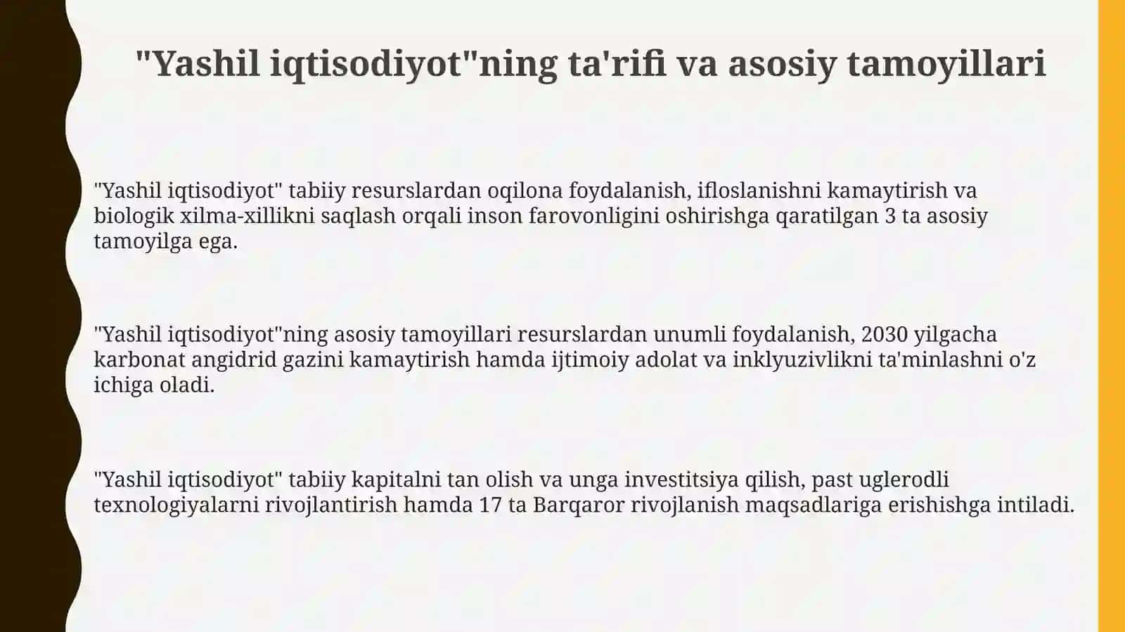 Yashil iqtisodiyot va uning dinamik tahlili 3