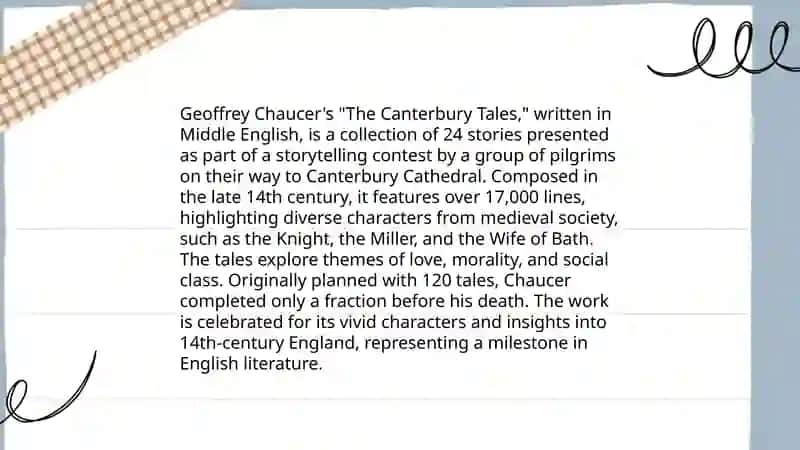 Chaucer's "The Canterbury Tales" 3