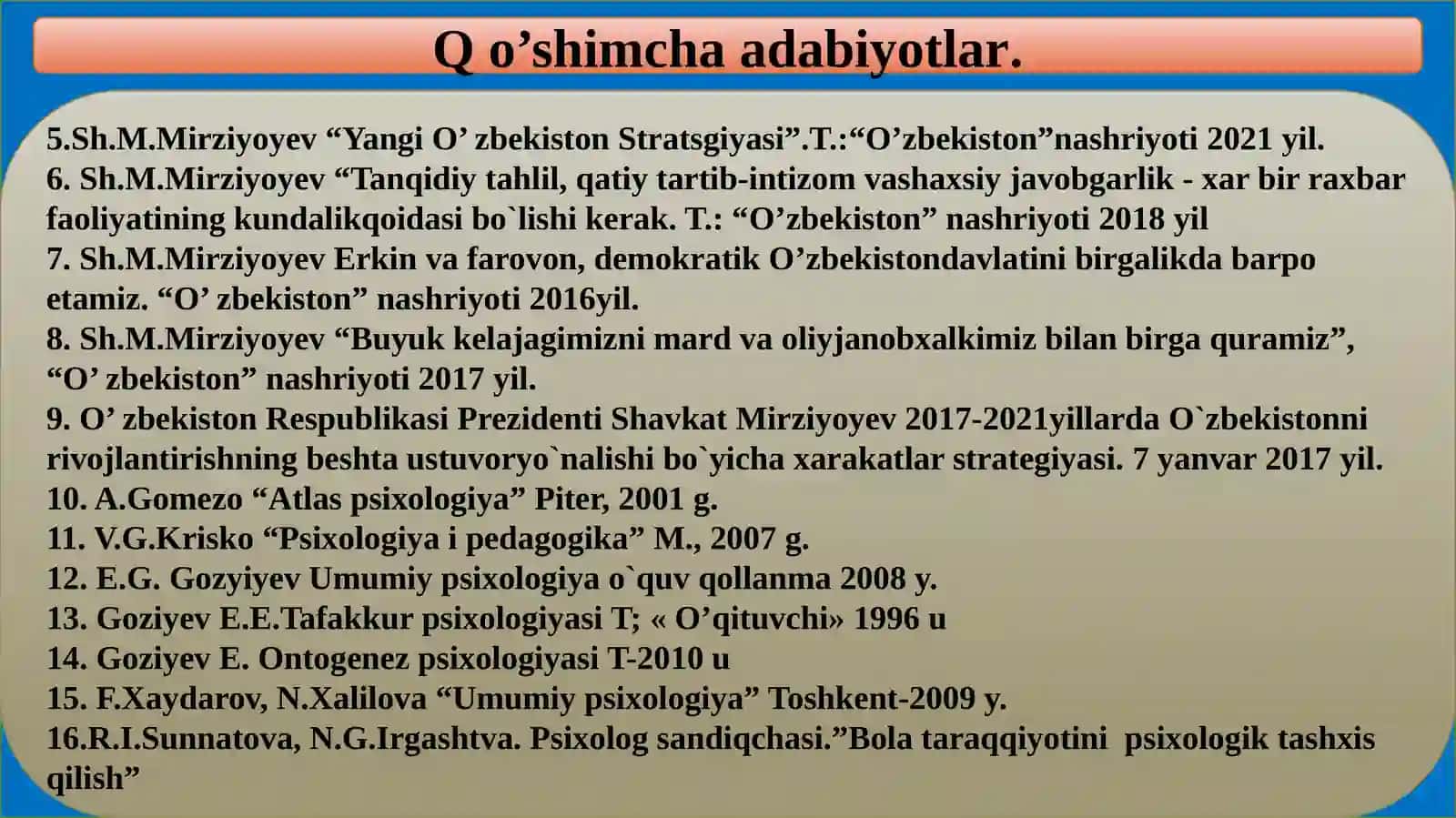 BOLALAR PSIXOLOGIYASI VA PSIXODIAGNOSTIKASI 3
