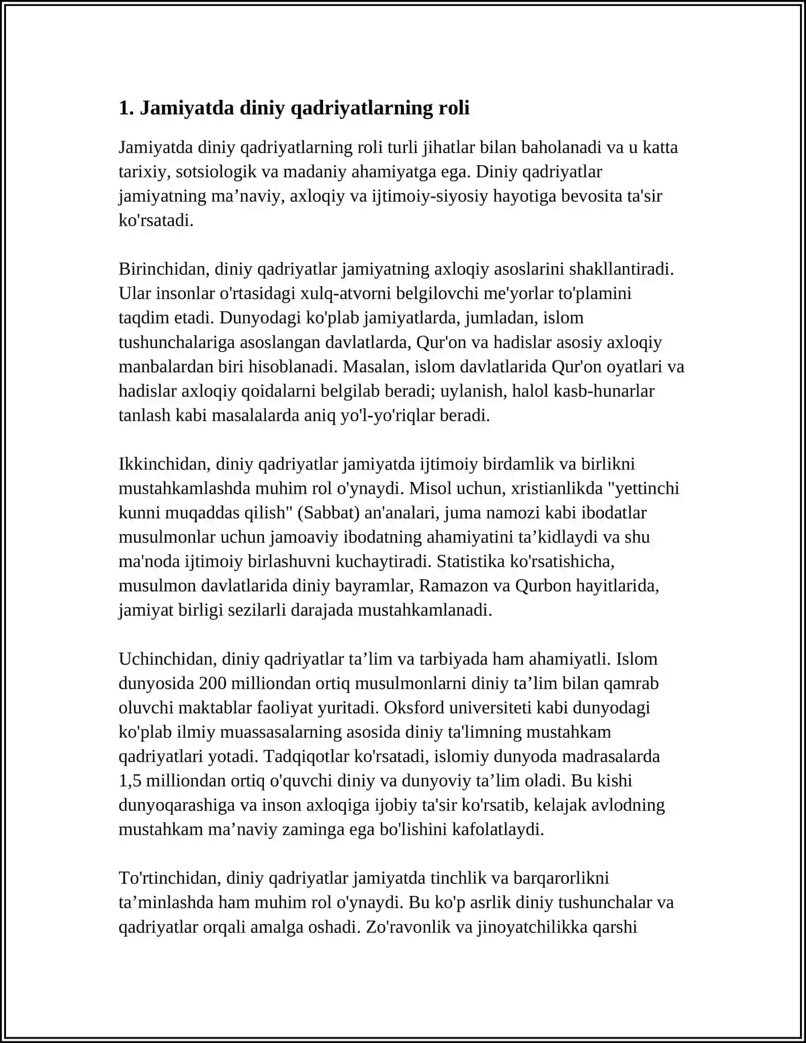 JAMIYAT HAYOTIDA DUVOYILIK VA DINIYLIK MUTANOSIBLIGI 3