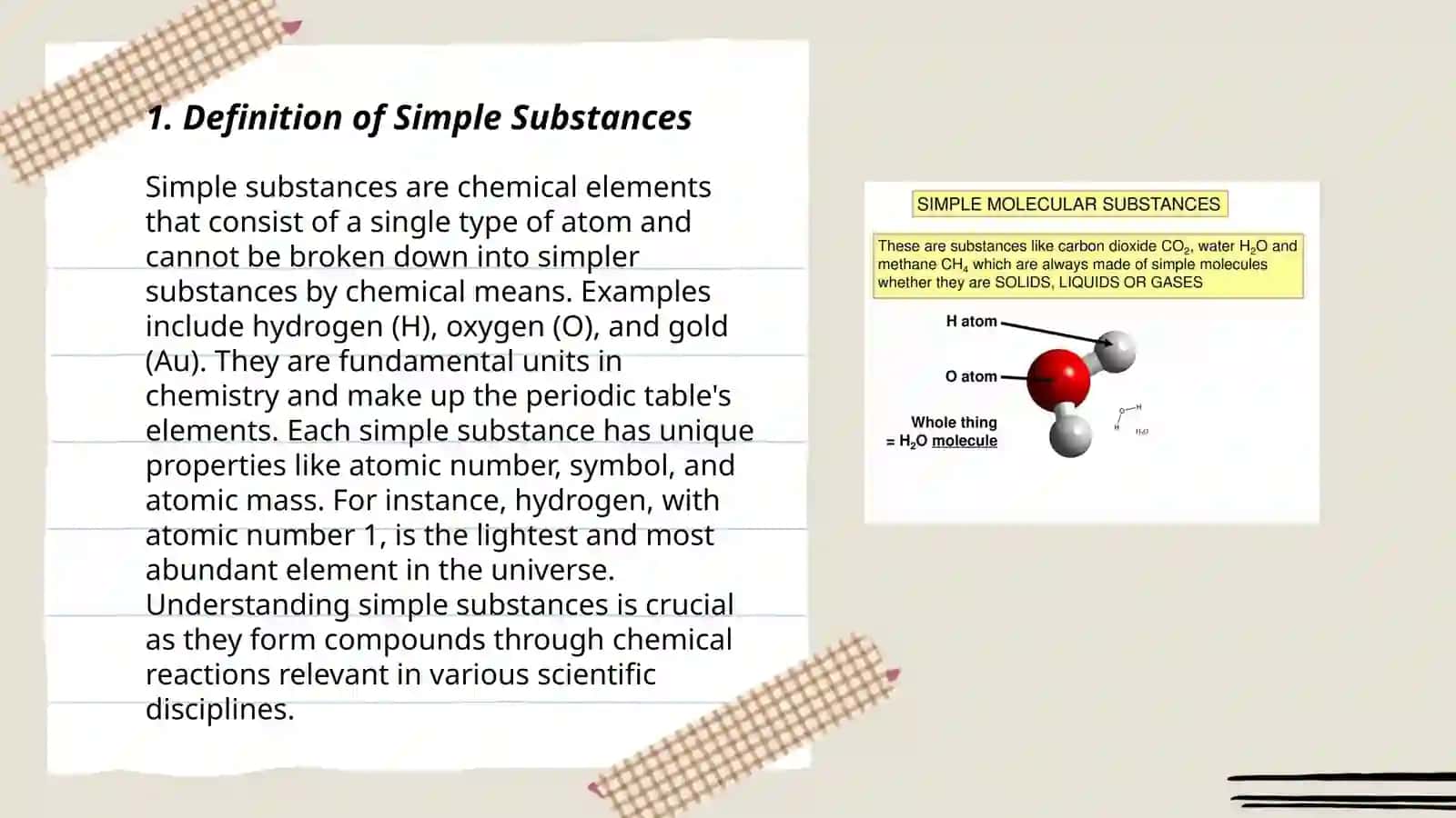 Simple and complex substances 3