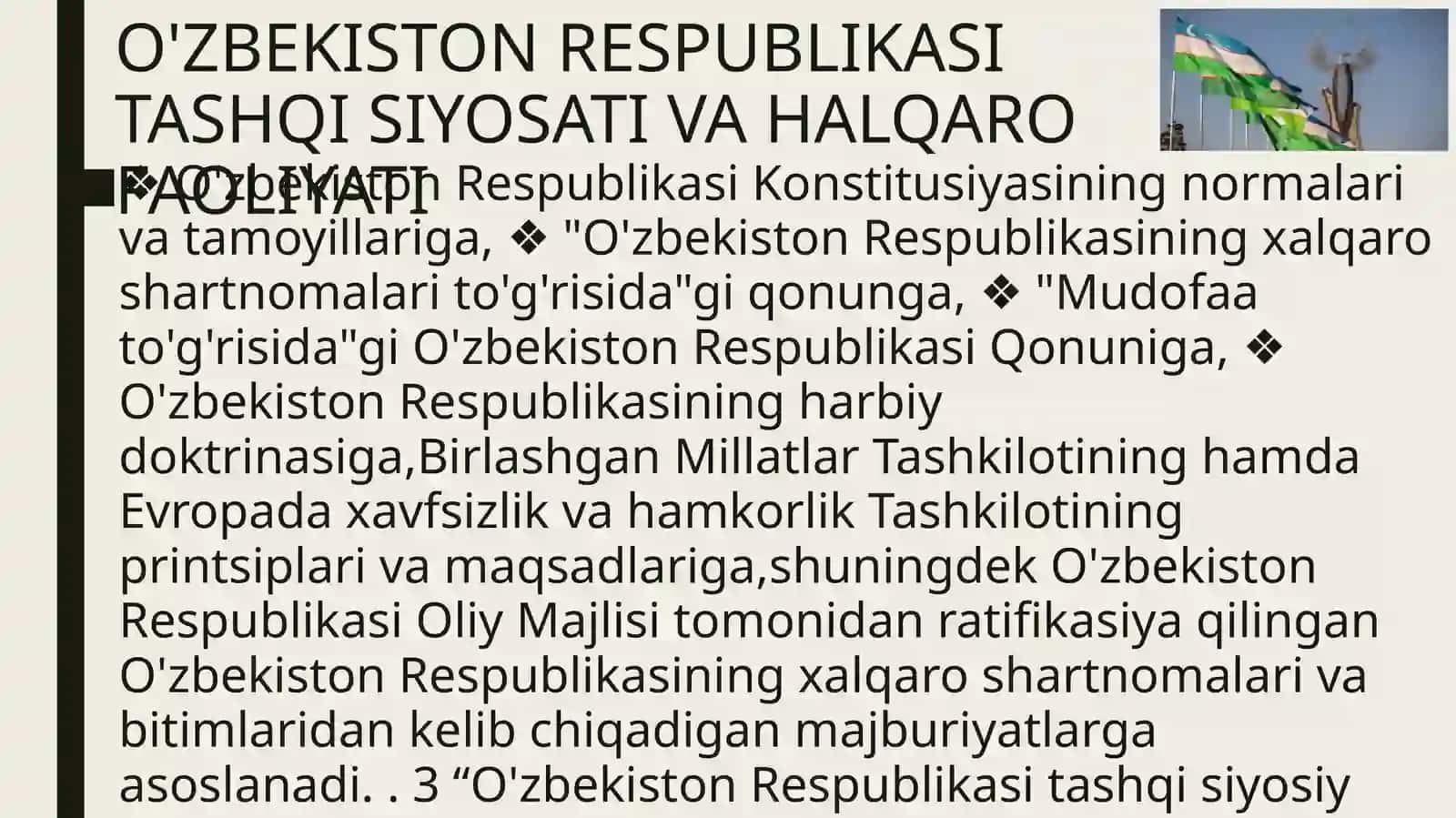 Oʻzbekiston va jahon hamjamiyati 3