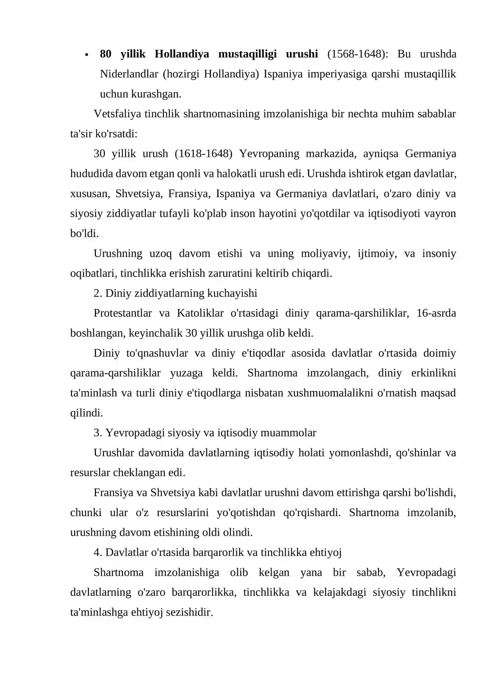 Vetsfaliya tinchlik shartnomasi va uning xalqaro munosabatdagi ahamiyati 3