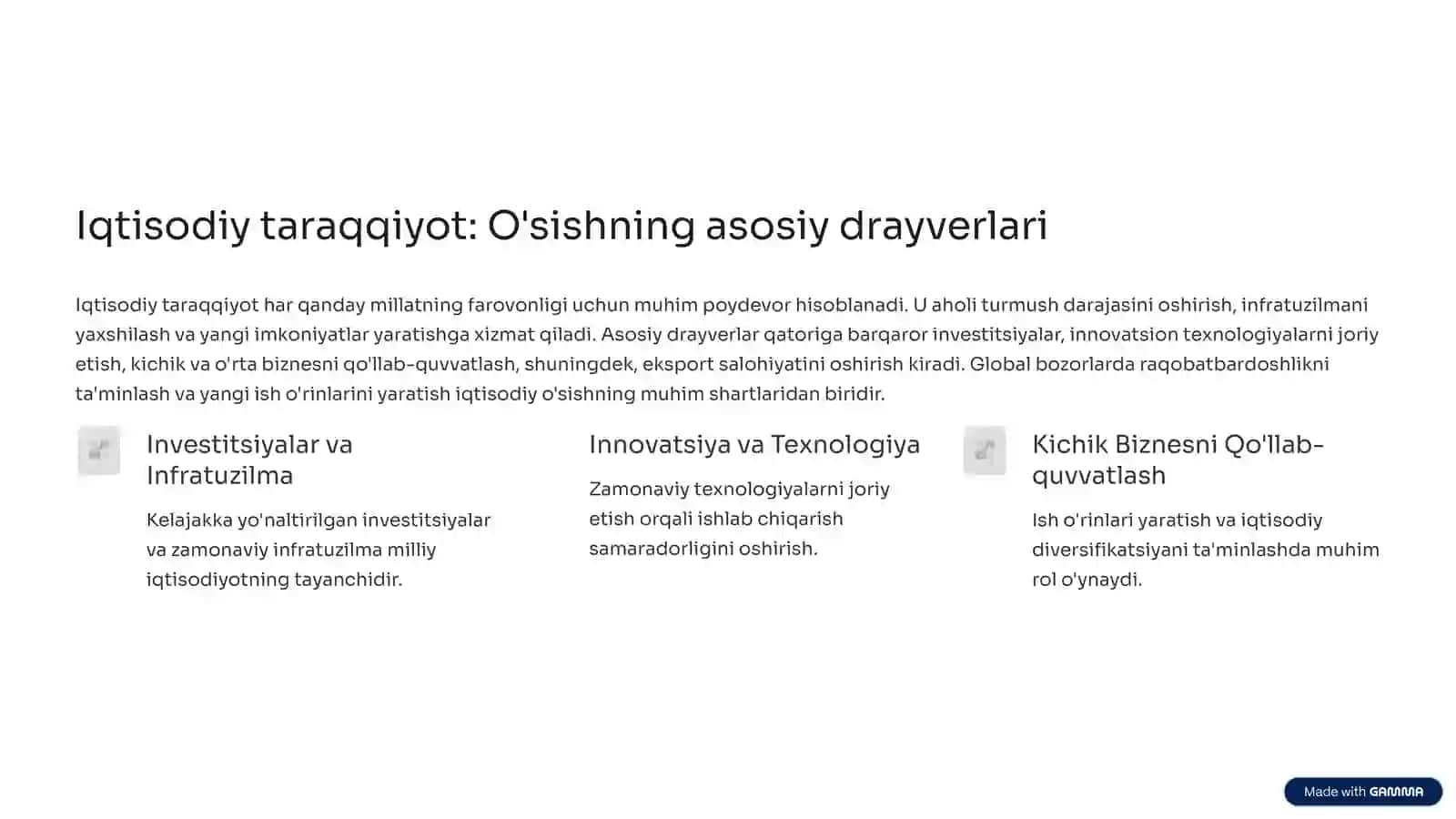 Milliy taraqqiyotning iqtisodiy va mafkuraviy uyg'unligi Integratsiyalashgan yondashuv 3