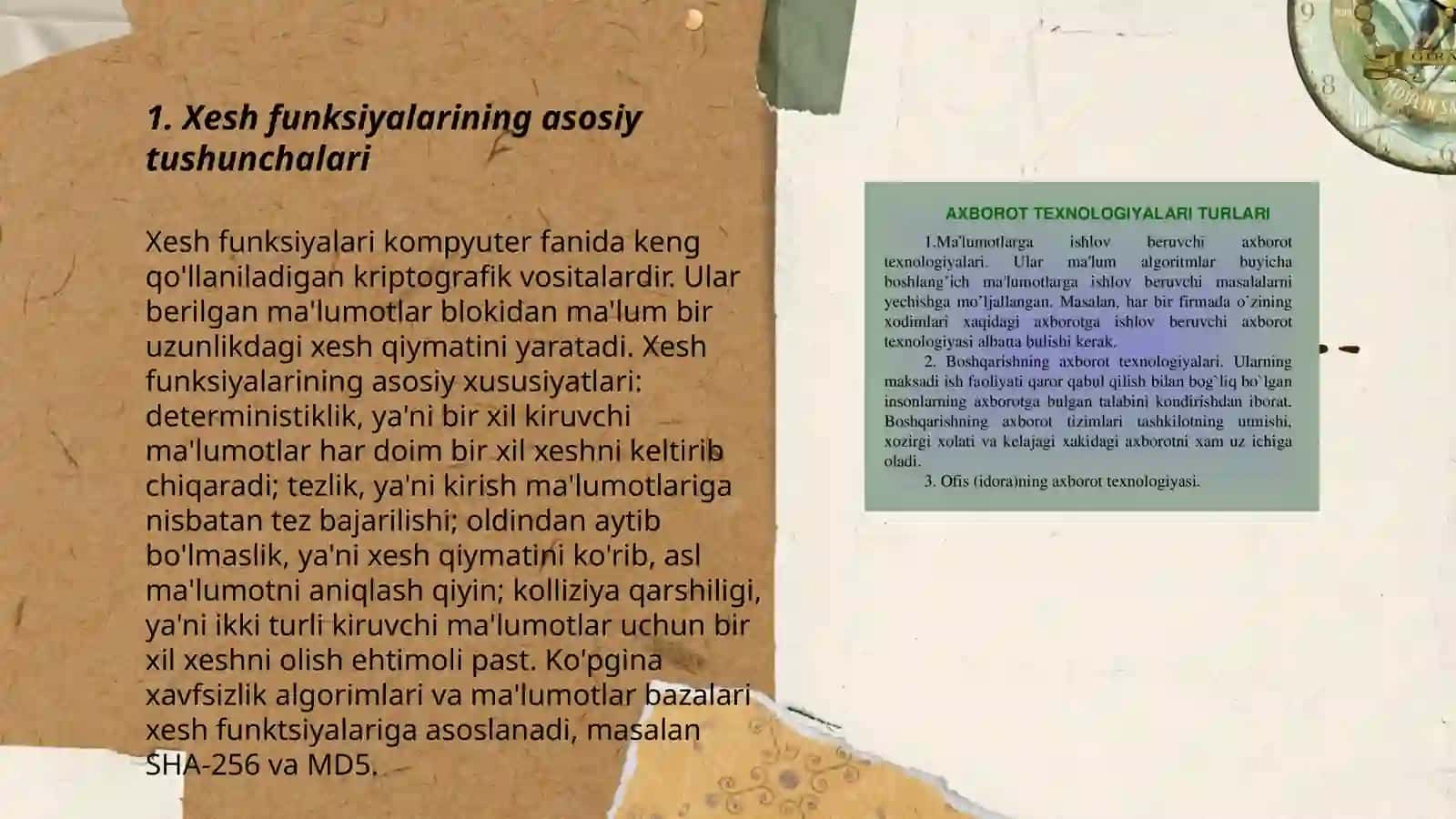 Xesh funktsiyalarining asosiy tushunchalari 3
