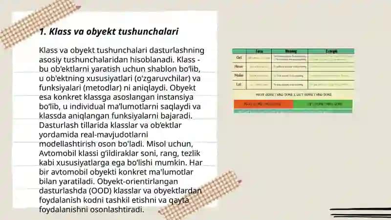 Oddiy classlar va obyektlarni yaratish.Class Definition haqida. 3