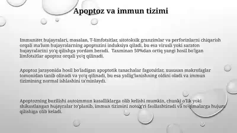 Hujayra apoptozasi va uning bialogik ahamiyati 3