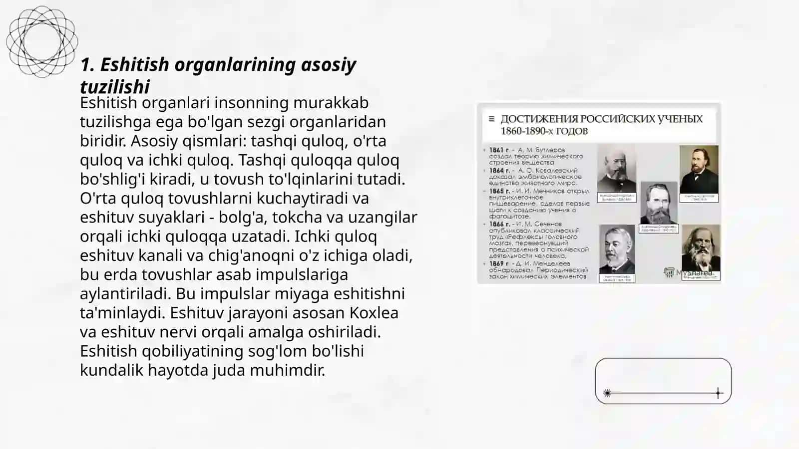 Eshitish organlari tuzilishi va fiziologiyasi 3