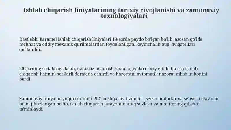 Zamonaviy konfet va iris ishlab chiqarish liniyalari 3