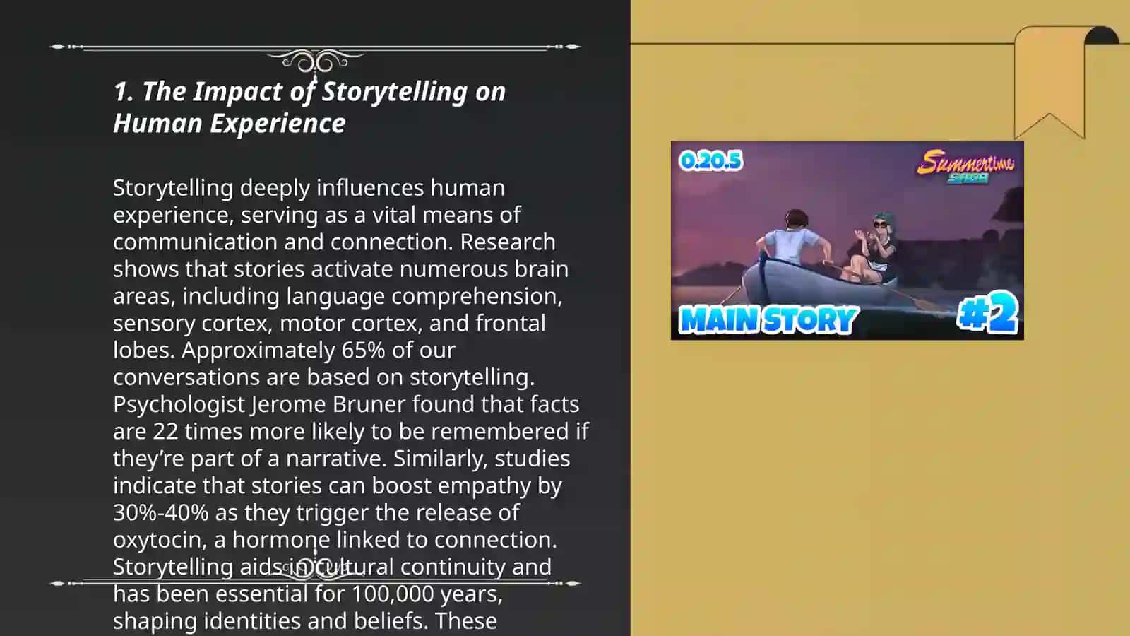 The Impact of Storytelling on Human Experience 3