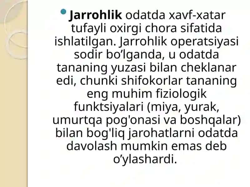 Qadimgi Gretsiya va Rimda jarrohlik usullari. Antik davr texnologiyalari. 3