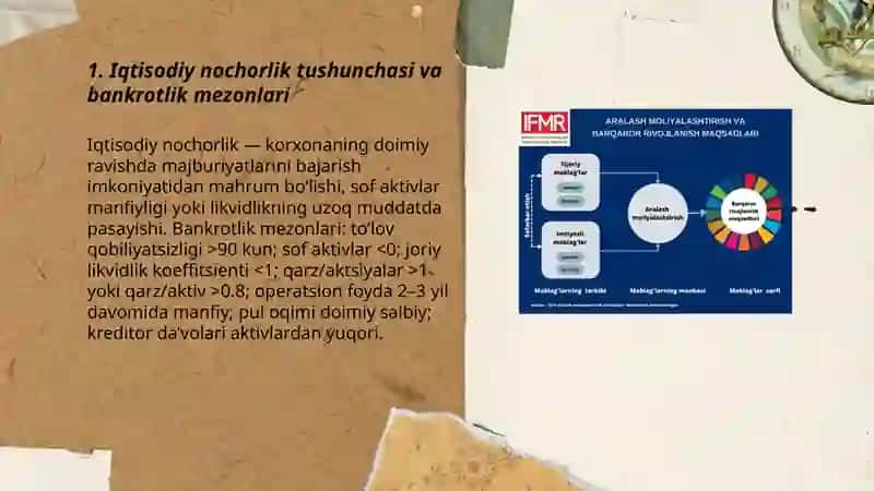 Korxona iqtisodiy nochorligi (bankrotligi)ni baholash 3