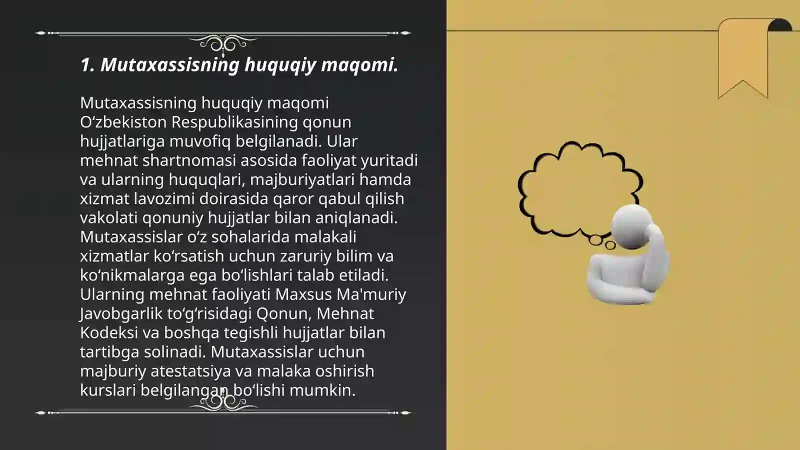 Mutaxasis va ekspert oʻrtasidagi farqlarni yuridik tahlil qilish 3