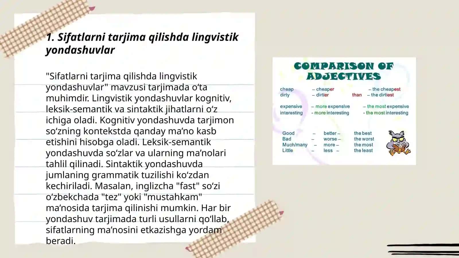Sifatlarni tarjima qilishda lingvistik yondashuvlar 3