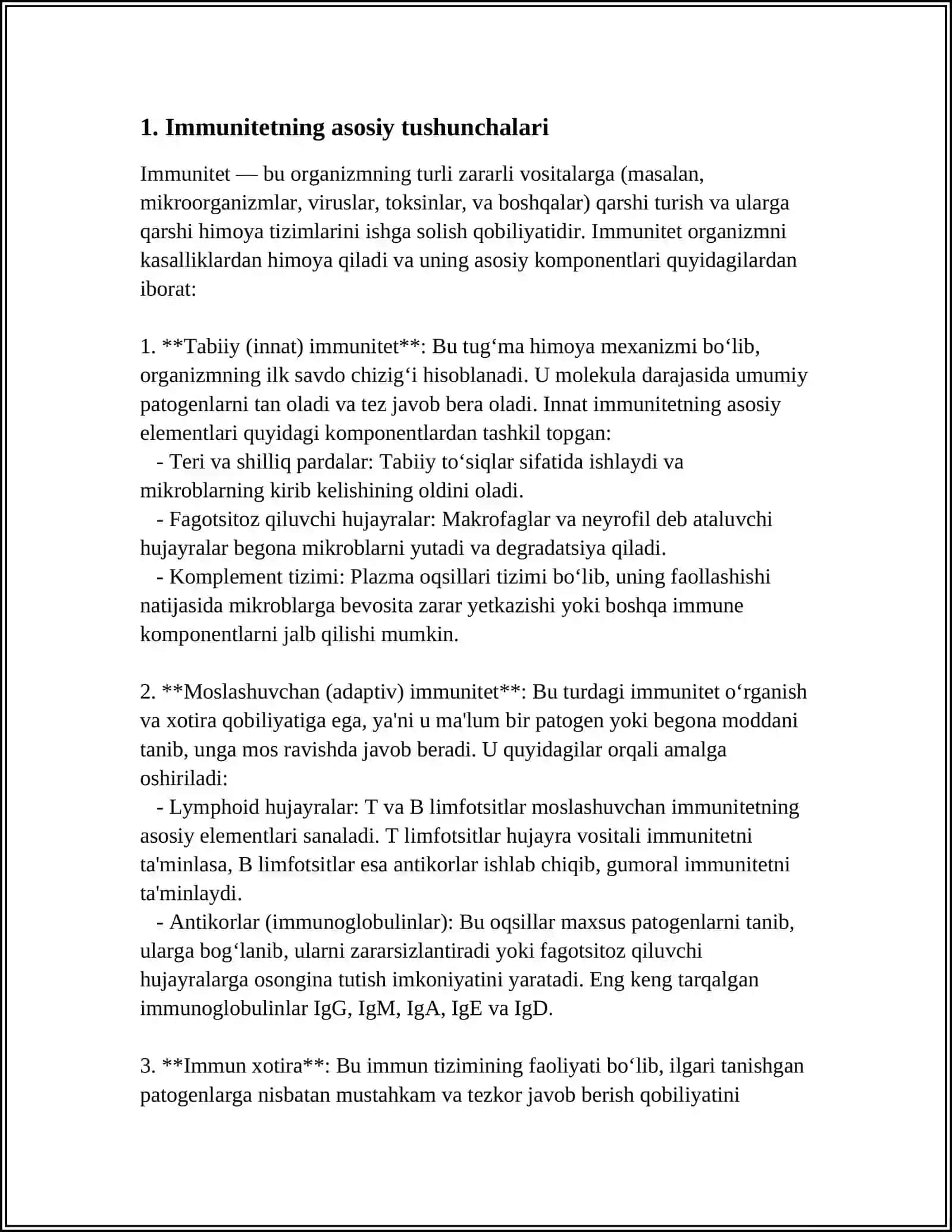 IMMUNITET HAQIDA TUSHUNCHA VA TURLARI 3