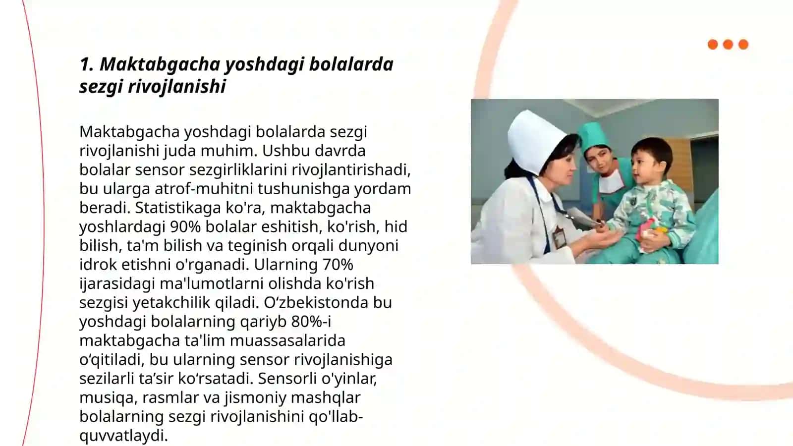 Maktabgacha yoshdagi bolalarda bilish jarayonlaridan sezgi idrok xotira xayol tafakkur diqqat va nutqning rivojlanishi 3