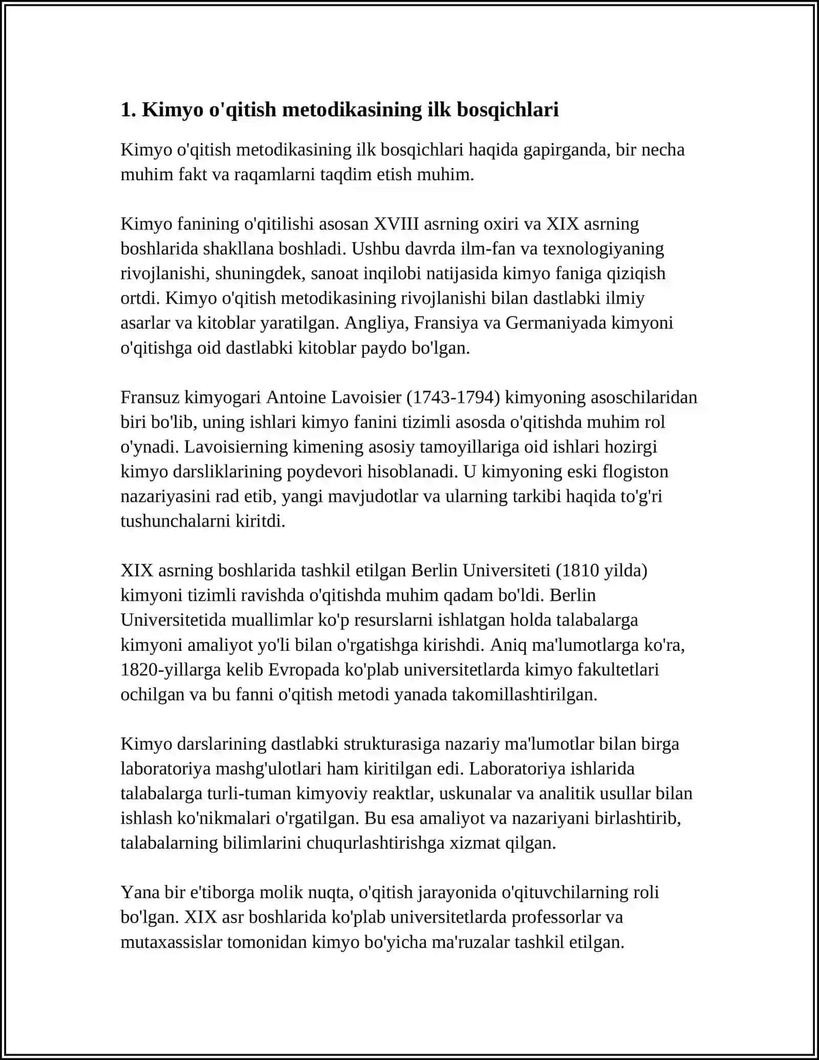 KIMYO O'QITISH METODIKASINING NAZARIY ASOSLARI FANINING RIVOJLANISH TARIXI 3