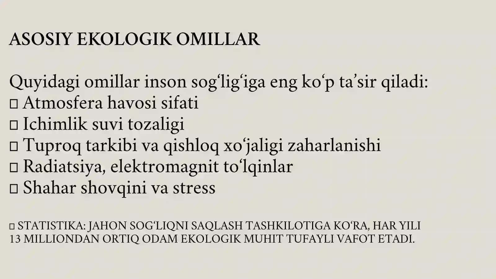 Ekologiya va inson salomatligi 3