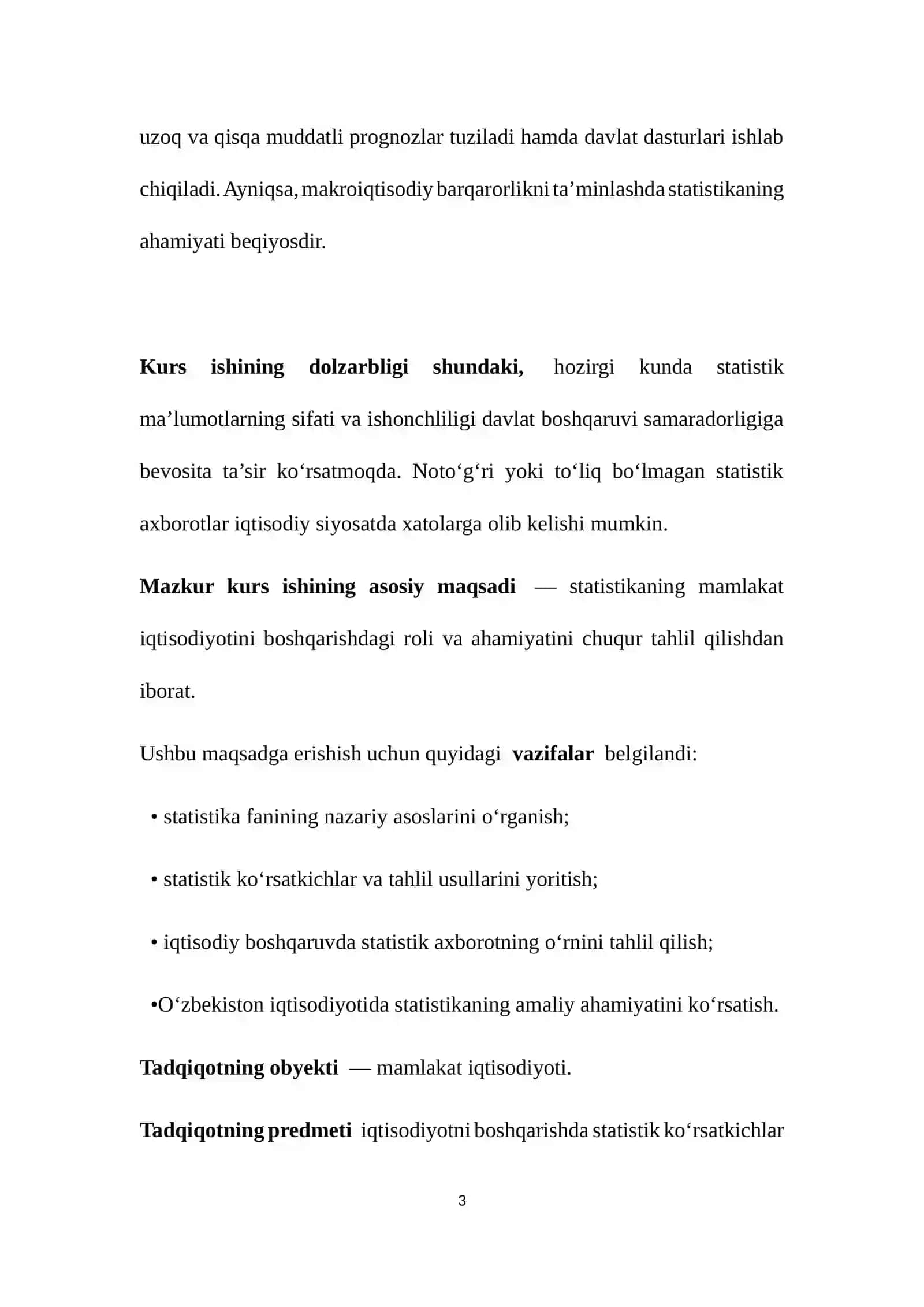 Statistik hisobot davlat statistikasining ajralmas qismi 3