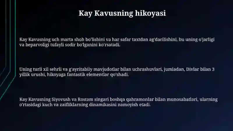 Firdavsiyning "Shohnoma" asar qahramonlari 3