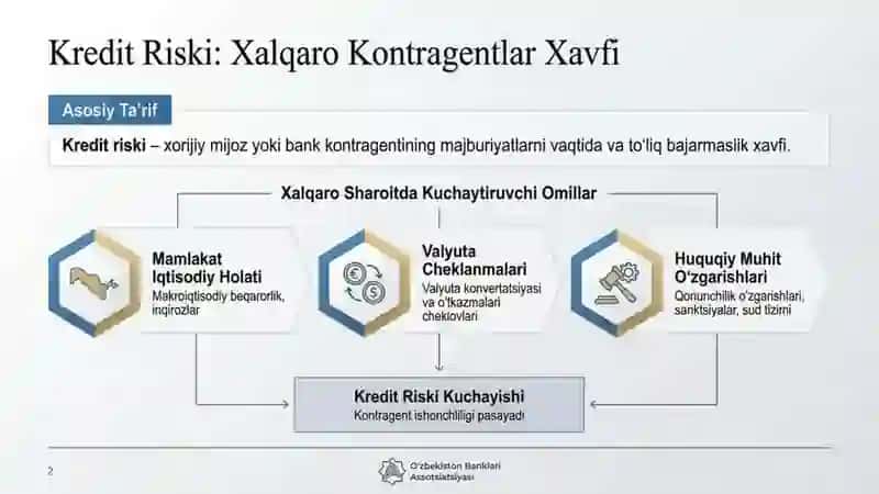 xalqaro bank risklari: Boshqarish yo'llari nomli 17 betdan iborat taqdimot 3
