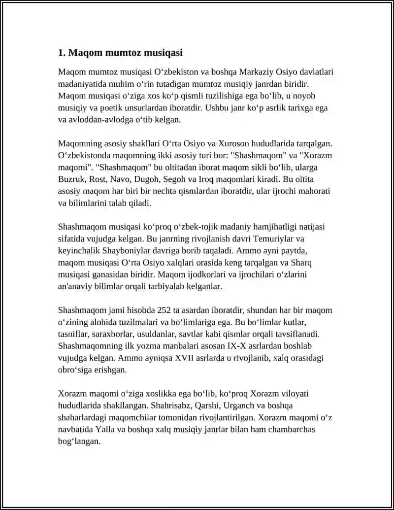 REFERAT Mavzu: FARGʻONA -TOSHKENT MAQOM YOʻLLARI 3