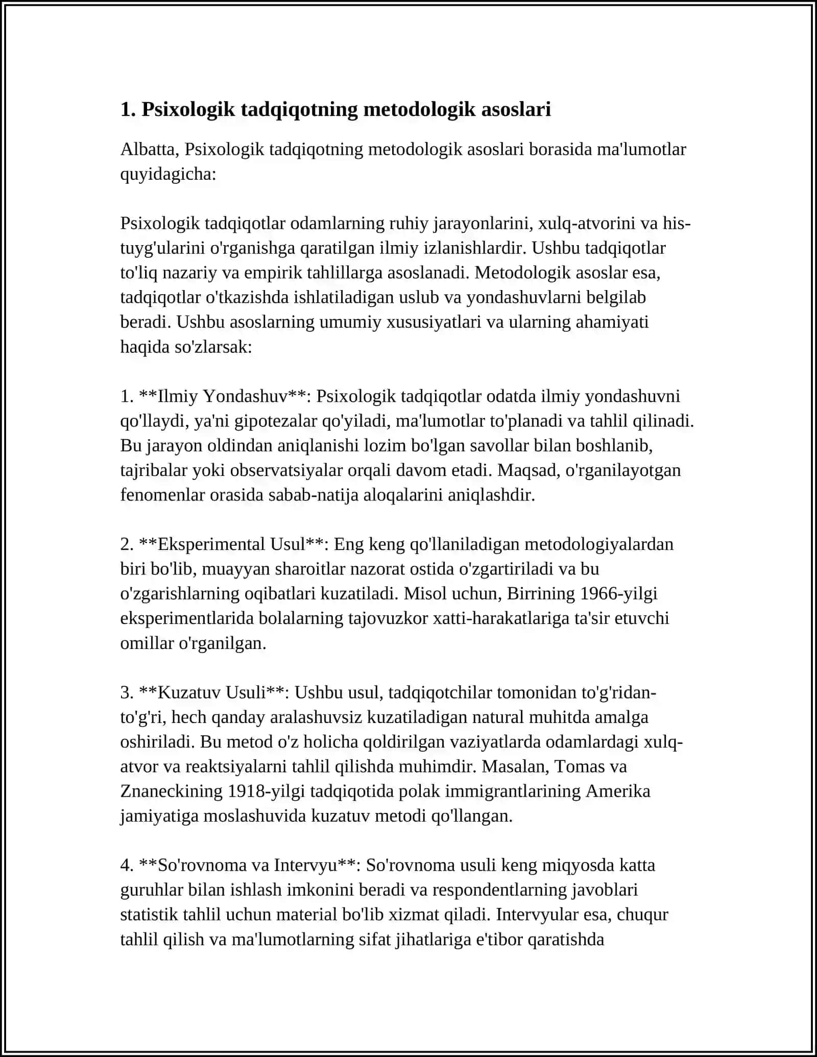 PSIXOLOGIYA FANINING ILMIY TADQIQOT METODLARI 3