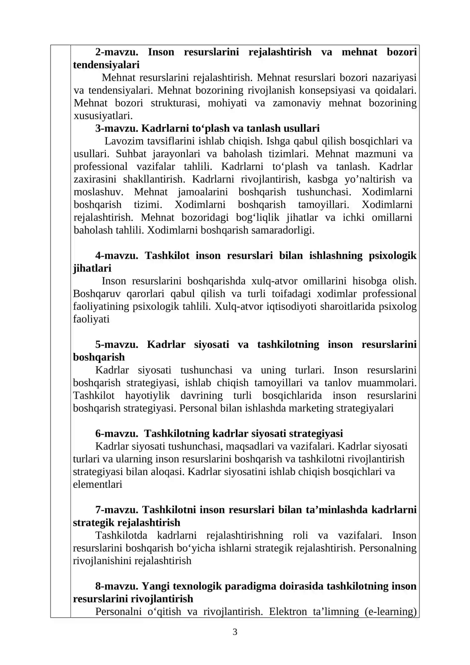 INSON RESURSLARINI BOSHQARISH 3