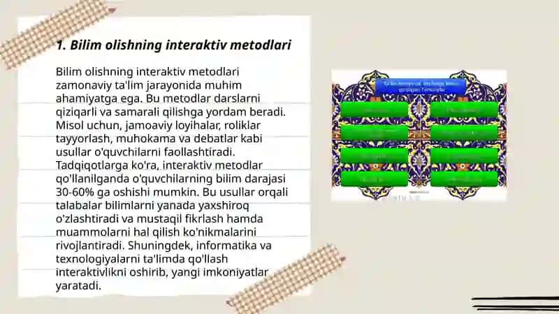 Bilim olishning interaktiv metodlari 3