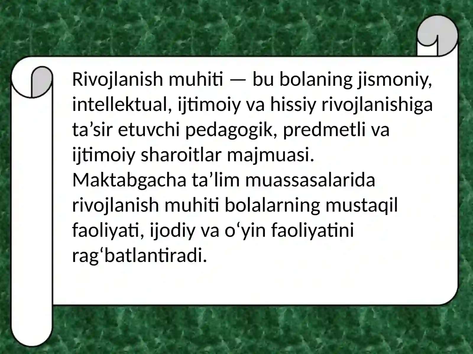 Maktabgacha ta’lim tashkilotlarida rivojlanish muhiti va rivojlanish markazlarining predmetli rivojlanish muhitini qurish 3