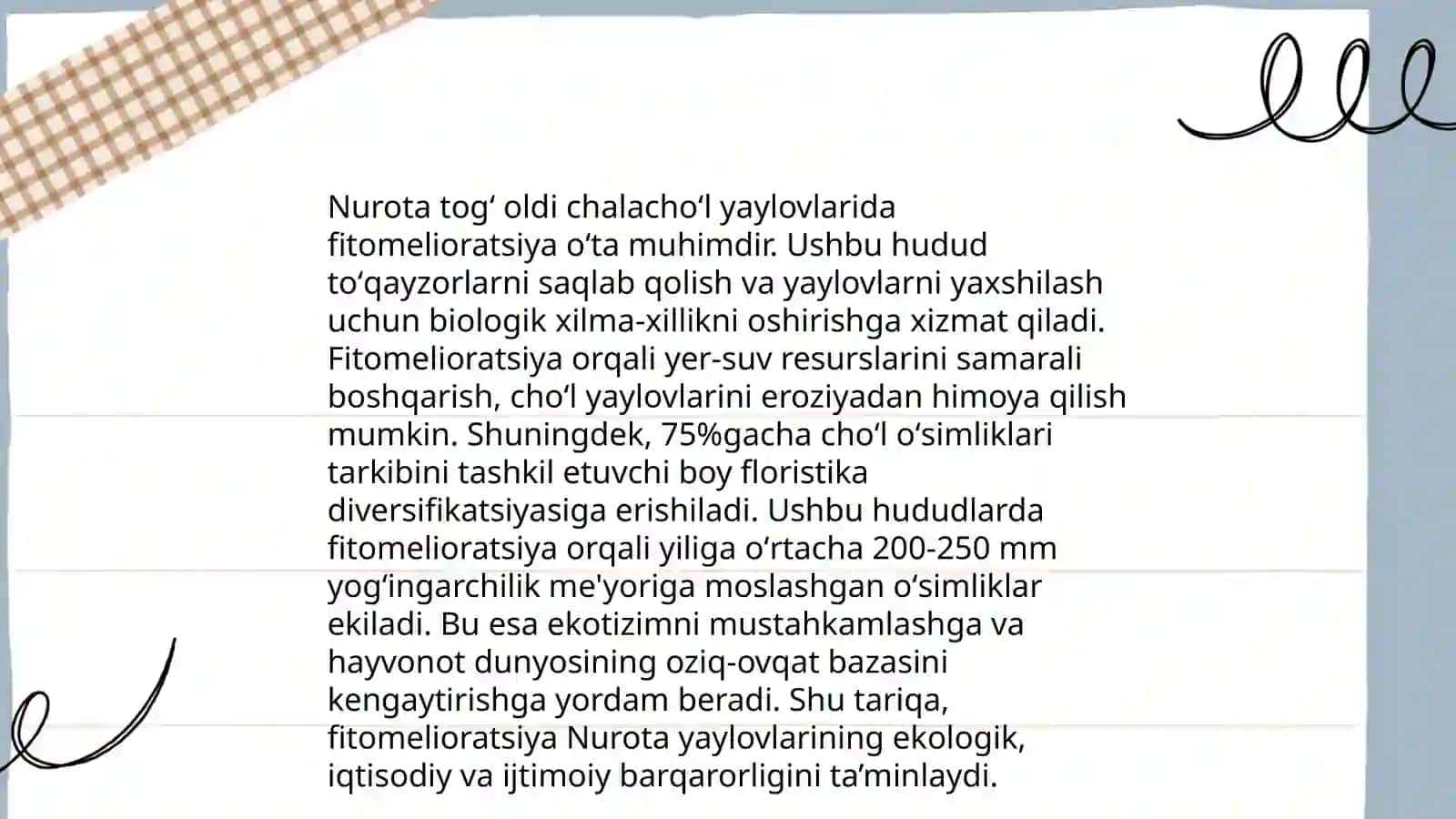 Nurota togʻ oldi chalachoʼl yaylovlari geoekologik holatini optimallashtirish da fitomeliorativ tadbirlarning roʼli 3