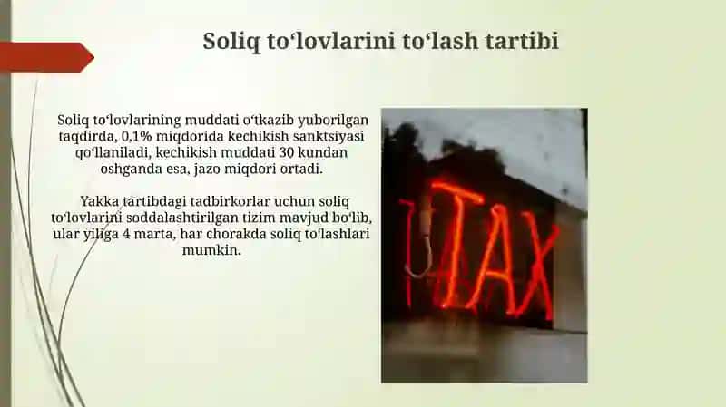 Soliq to'lovchilarni va soliq olish obyektlarini hisobga olish 3