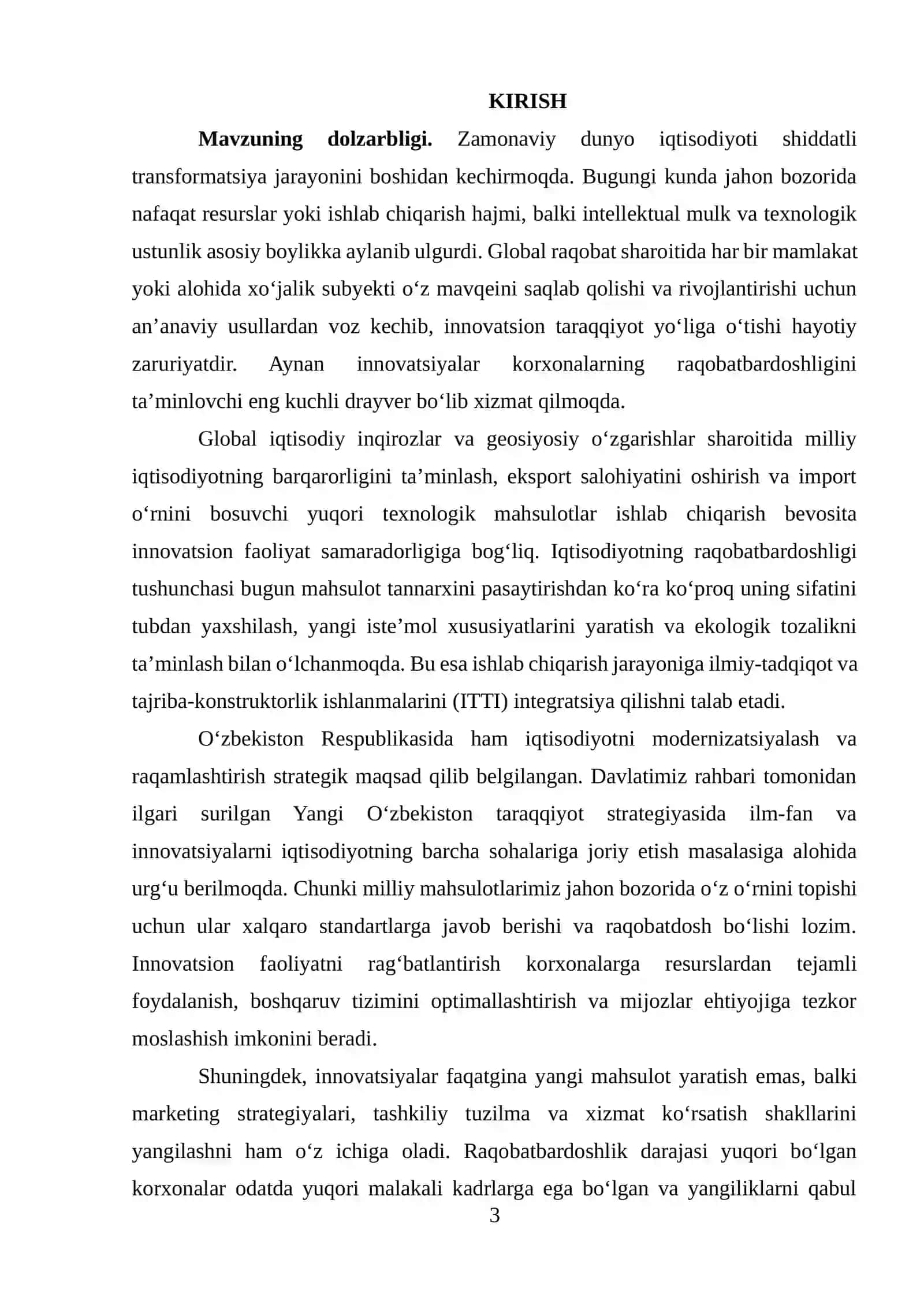 Innovatsiyalar va raqobatbardoshlikning nazariy-uslubiy asoslari 3