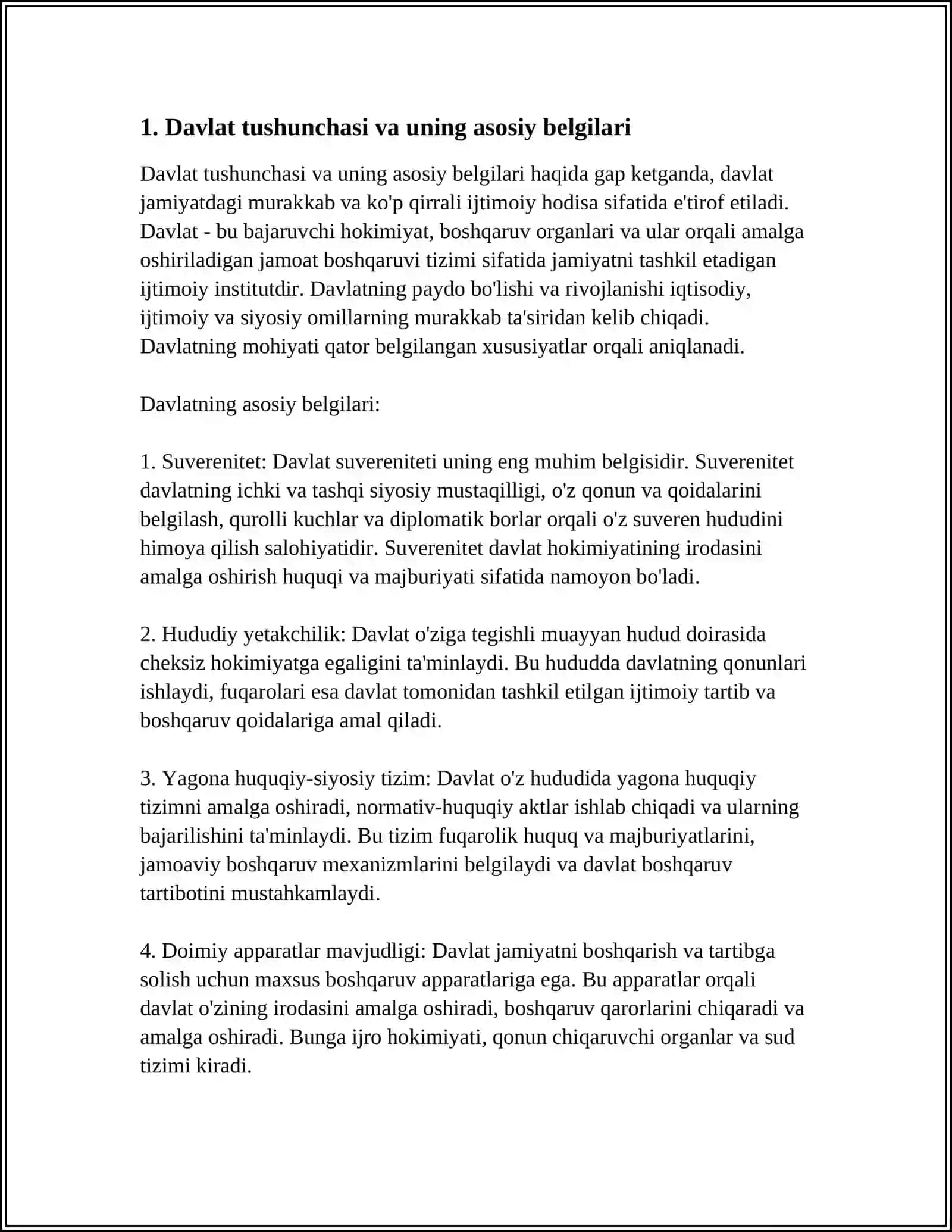 DAVLATNING ASOSIY BELGILARI MOHIYATI VA TIPOLOGIYASI 3