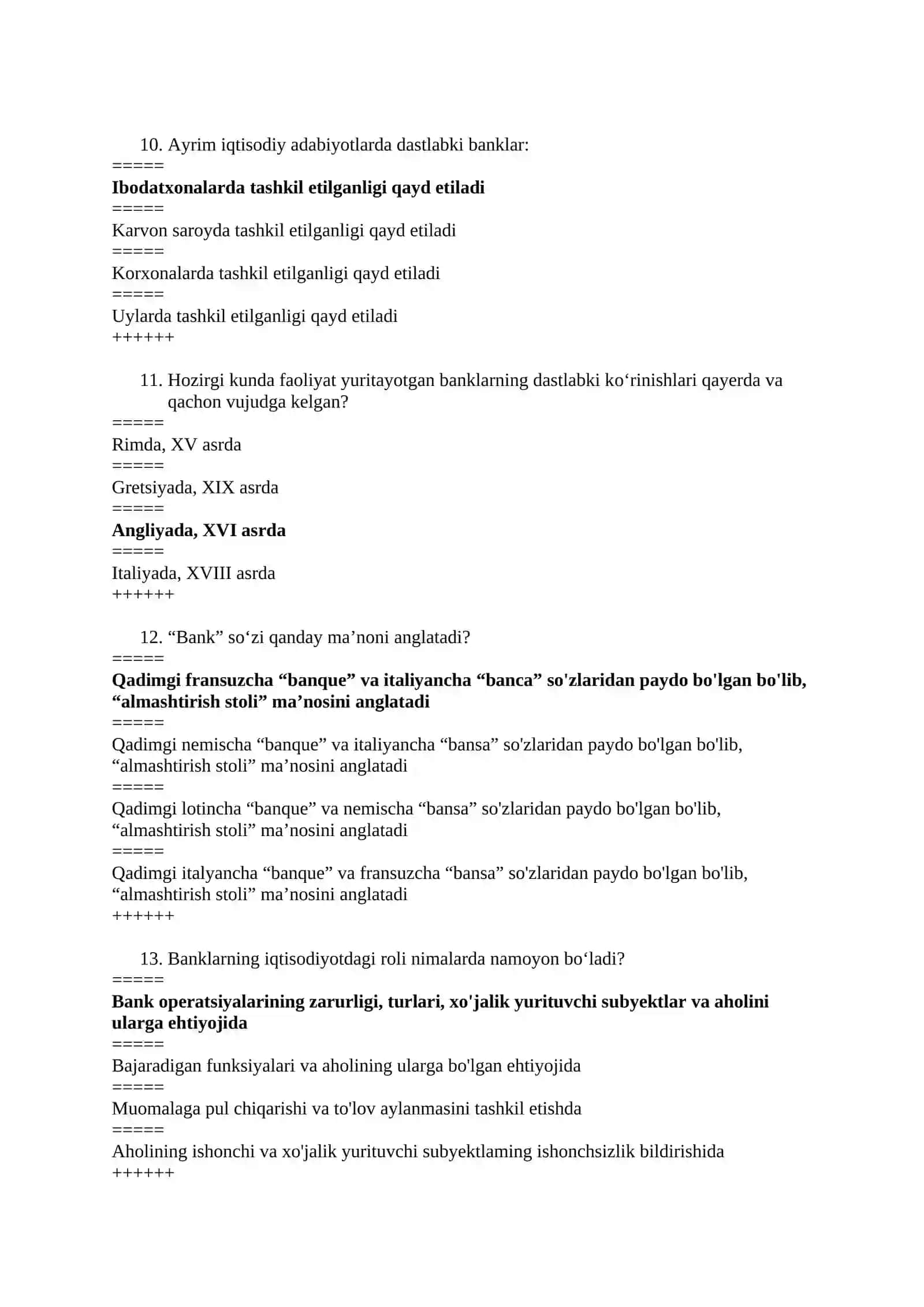 O'zbekiston tijorat banklarida elektron to`lov tizimi qachon joriy etildi? 3